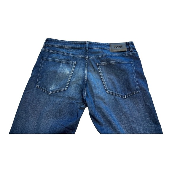 HUGO BOSS Maine Men’s Regular Fit Stretch Blue Jean Pants - Size 36/34 - Picture 14 of 16
